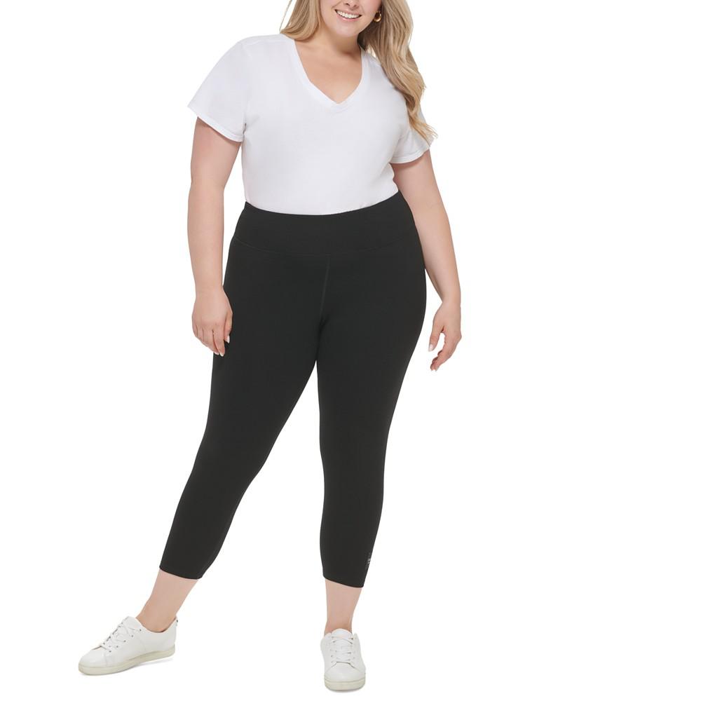 Plus Size Pull-On High Rise Logo Leggings商品第4张图片规格展示