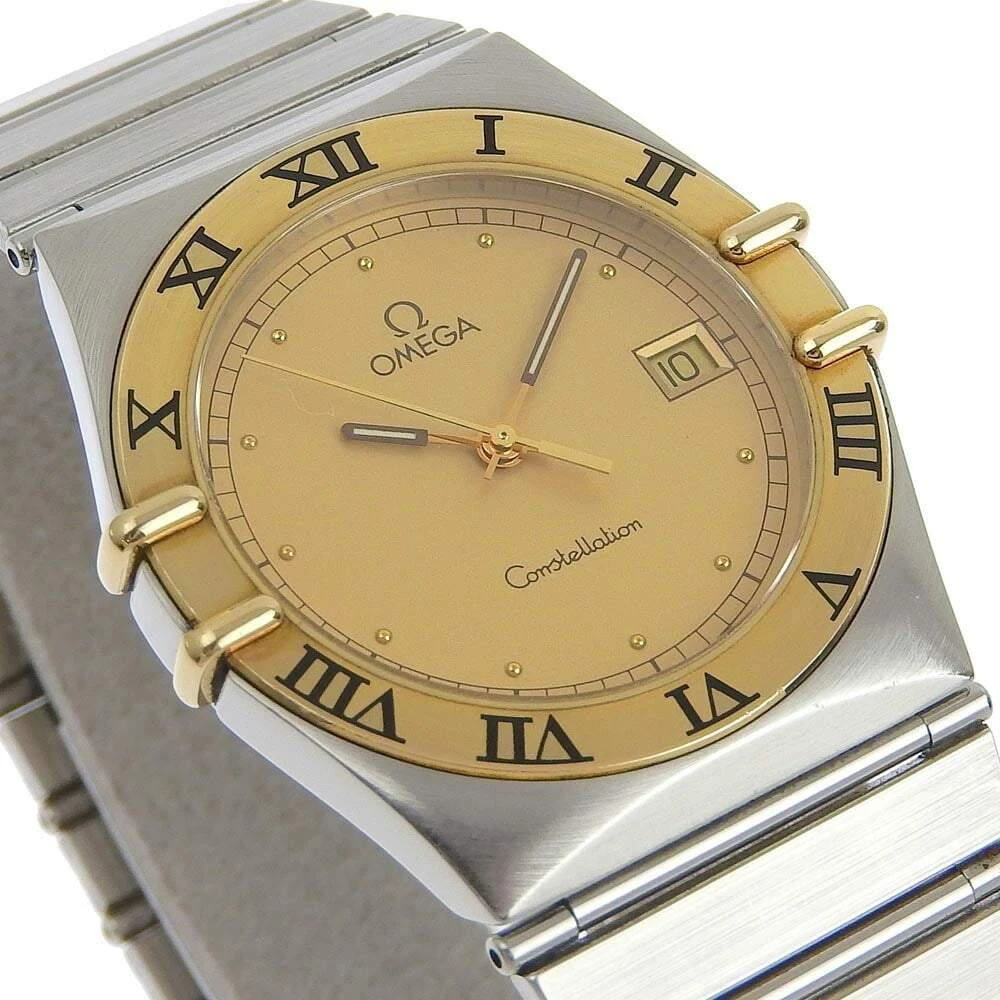 商品[二手商品] Omega|Omega Champagne 18K Yellow Gold And Stainless Steel Constellation Quartz Men's Wristwatch 33 mm,价格¥7570,第5张图片详细描述