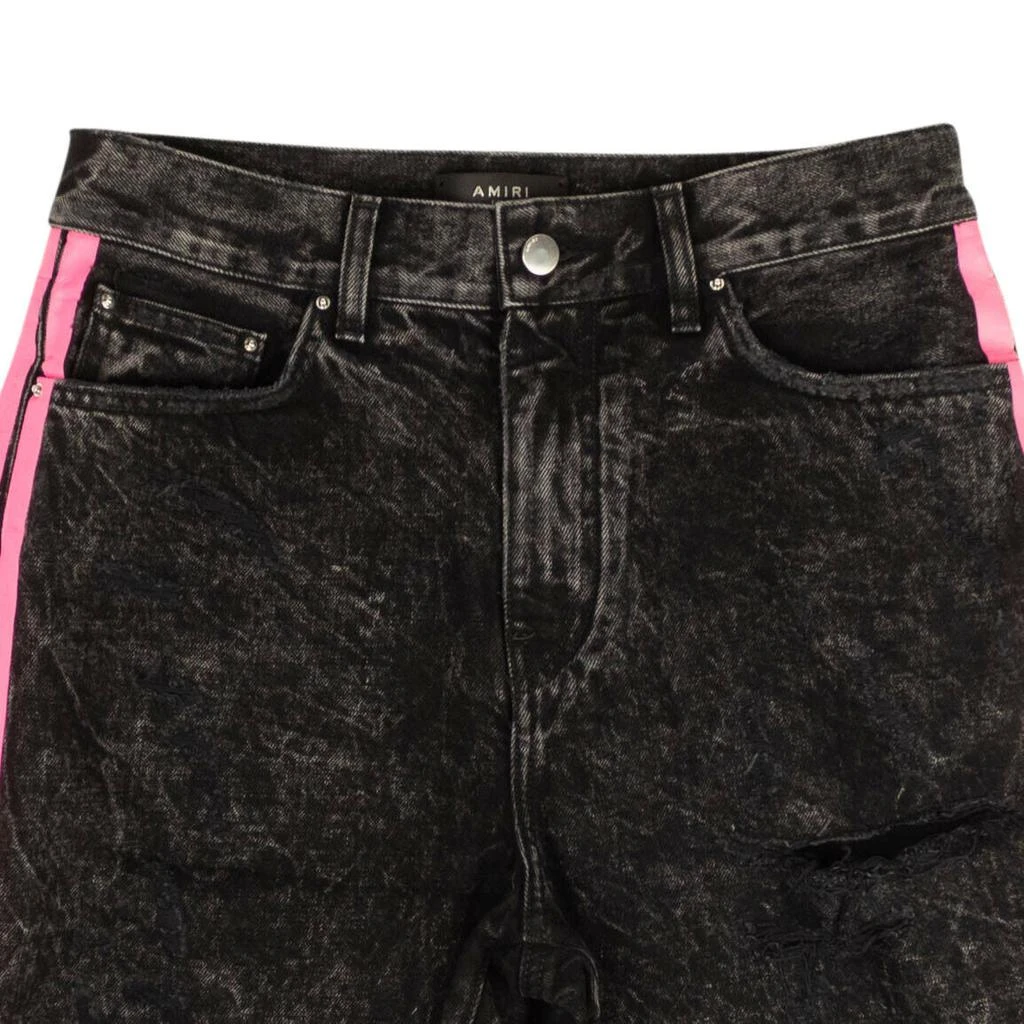 商品AMIRI|Black Denim Neon Pink Thrasher Shorts,价格¥1340,第3张图片详细描述