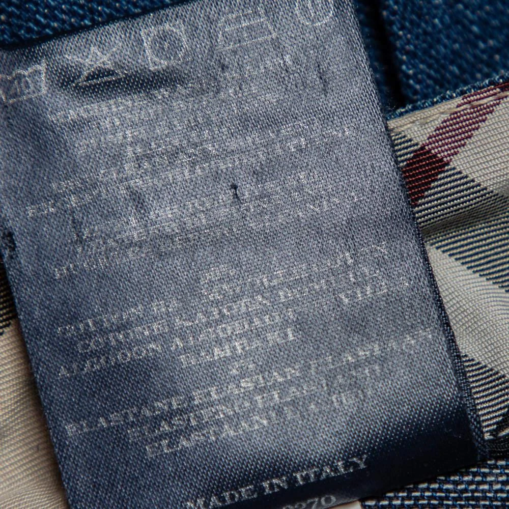 Burberry Navy Blue Denim Pleated Detail Mini Skirt S 商品