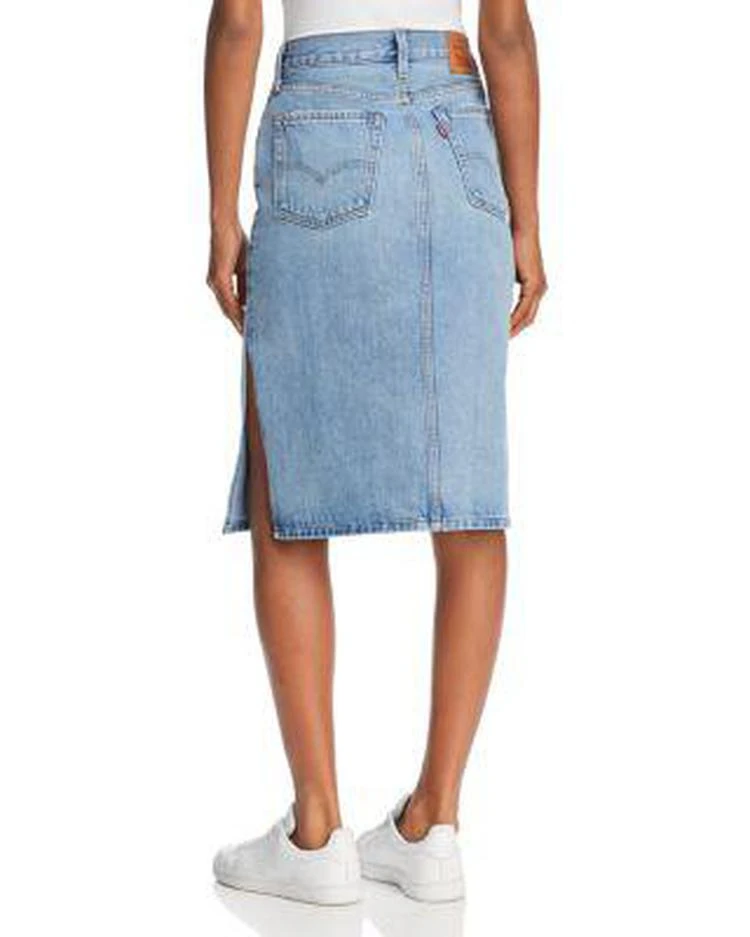 商品Levi's|Slit Denim Skirt in Blue Waves,价格¥437,第2张图片详细描述