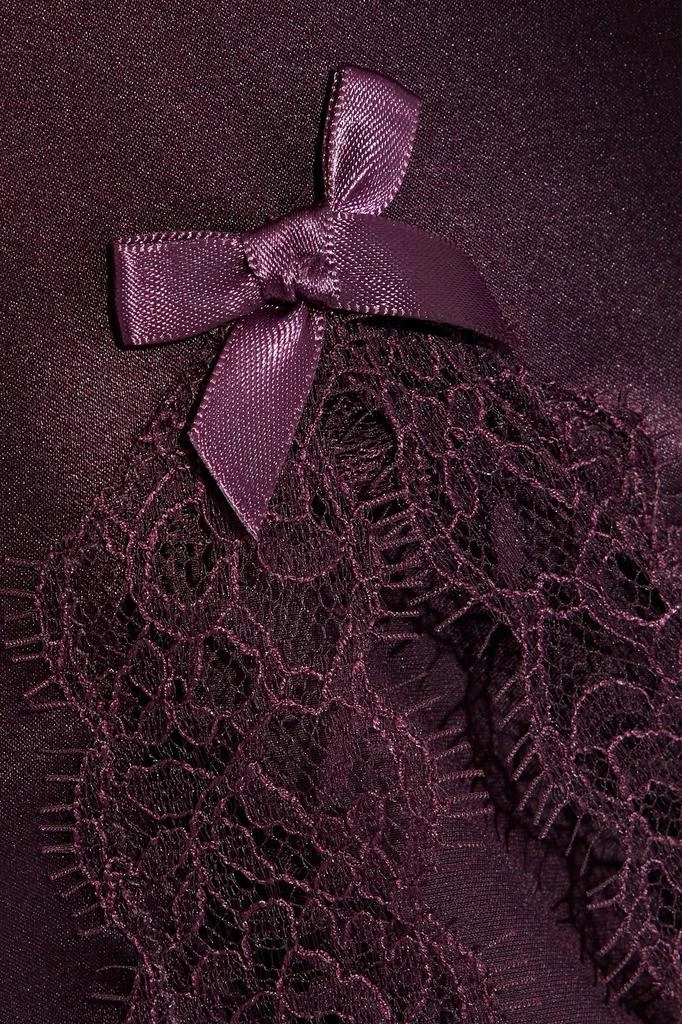 商品L'Agent by Agent Provocateur|Giselle bow-embellished corded-lace and stretch-silk satin slip,价格¥1251,第4张图片详细描述
