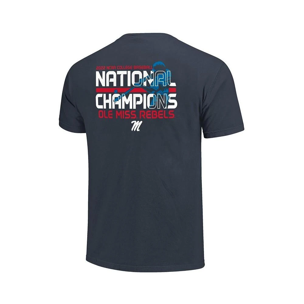 商品Image One|Men's Navy Ole Miss Rebels 2022 NCAA Men's Baseball College World Series Champions Batter T-shirt,价格¥225,第4张图片详细描述