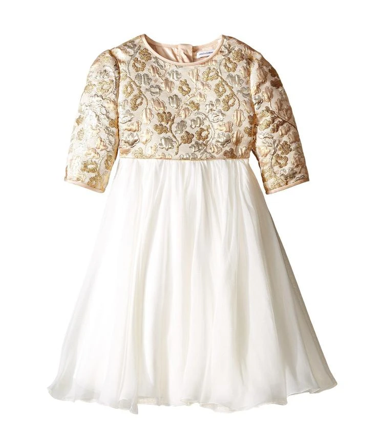 商品Dolce & Gabbana|幼儿/小童Dolce & Gabbana Kids Floral Broccade Dress (Toddler/Little Kids),价格¥4125,第1张图片