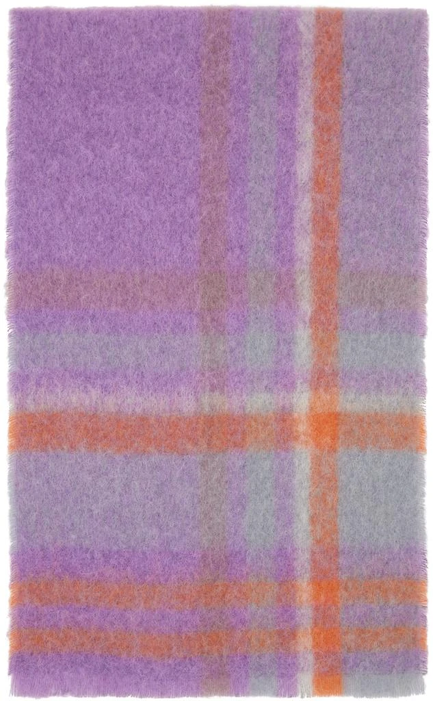 商品Acne Studios|Purple Check Logo Scarf,价格¥1448,第2张图片详细描述