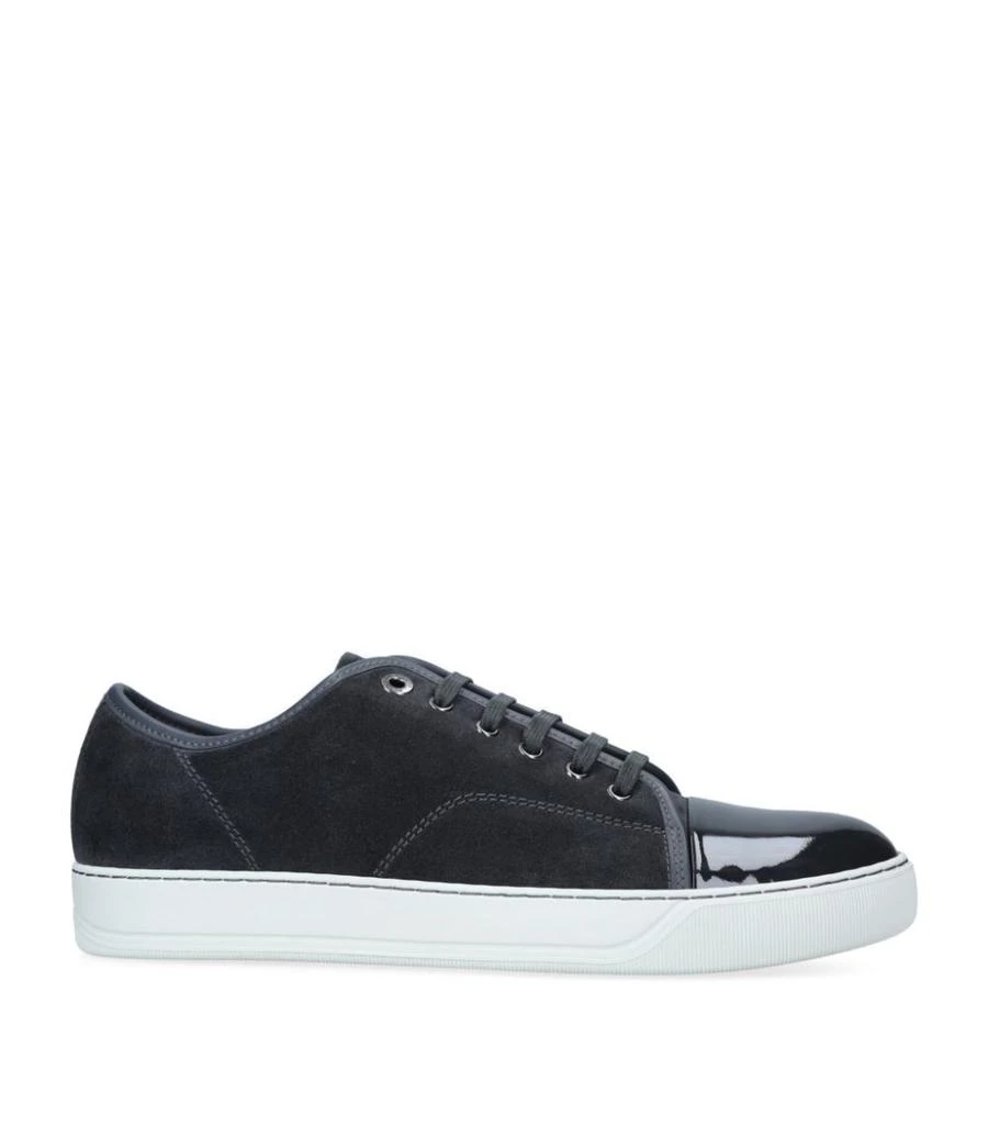 商品Lanvin|Suede Patent Toe Cap Sneakers,价格¥3882,第3张图片详细描述