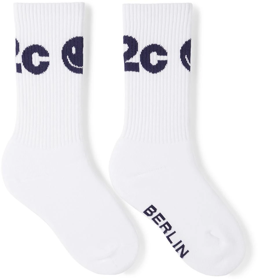 商品032c|SSENSE Exclusive Kids White Logo Socks,价格¥66,第1张图片
