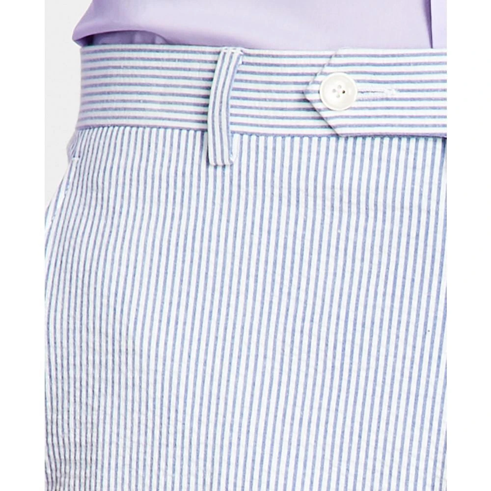 商品Tommy Hilfiger|Men's Modern-Fit THFlex Stretch Blue/White Stripe Seersucker Suit Pants,价格¥399,第5张图片详细描述