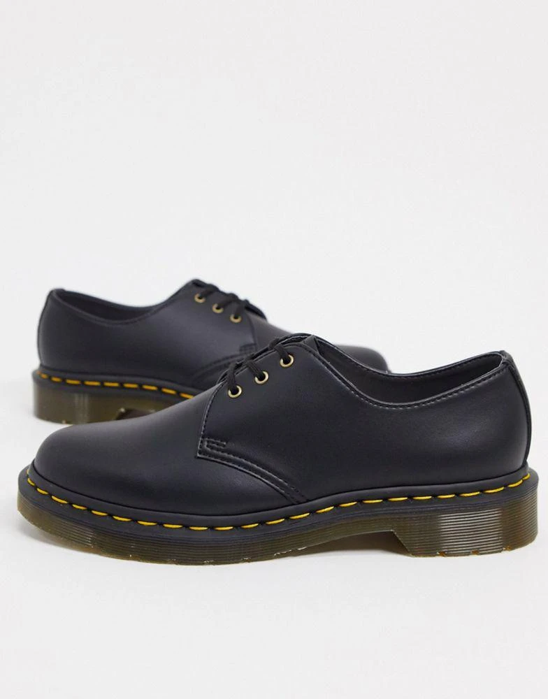 商品Dr. Martens|Dr Martens Vegan 1461 3 eye flat shoes in black,价格¥566,第1张图片