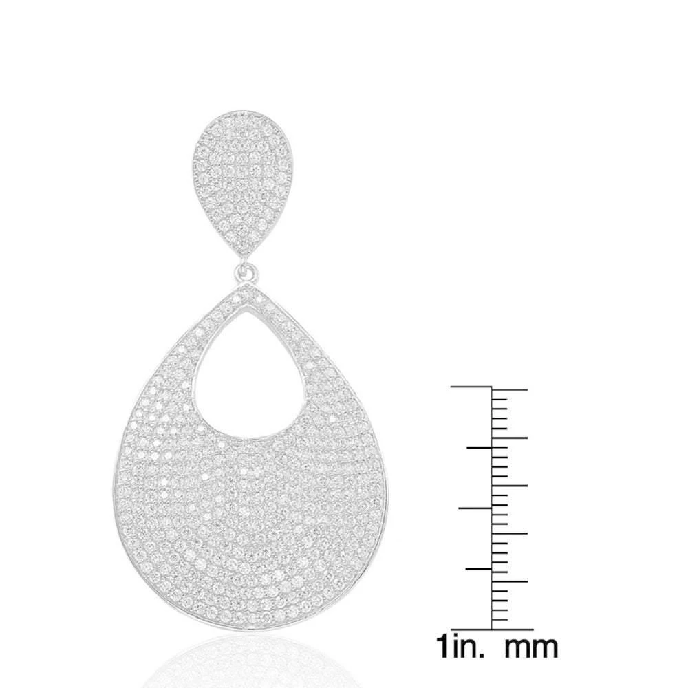商品Suzy Levian|Suzy Levian Sterling Silver Cubic Zirconia Tear Drop Pave Earrings,价格¥1827,第3张图片详细描述