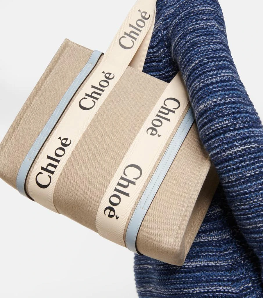 商品Chloé|Woody M号帆布托特包,价格¥8700,第2张图片详细描述