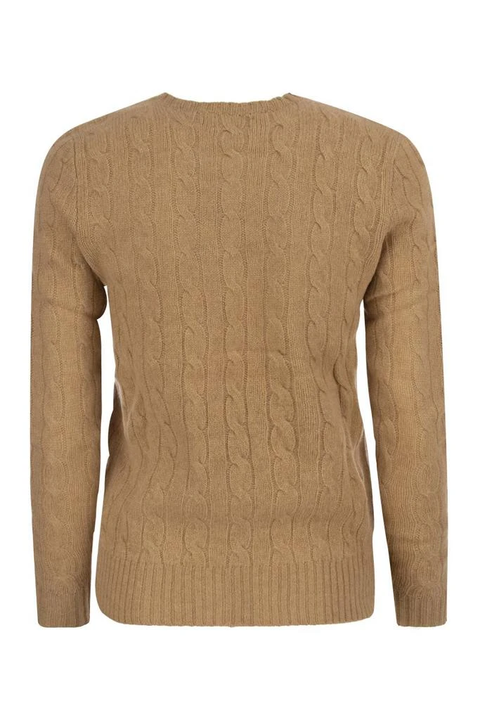 商品Ralph Lauren|POLO RALPH LAUREN Plaited wool and cashmere crew-neck,价格¥1352,第2张图片详细描述