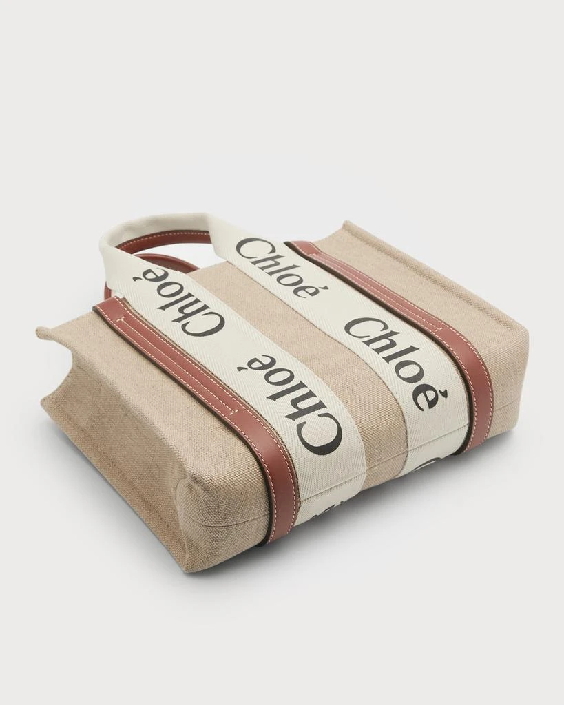 Woody Small Tote Bag in Linen with Crossbody Strap 商品