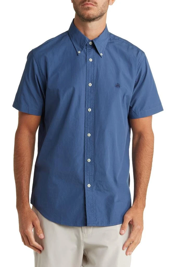 商品Brooks Brothers|Washed Short Sleeve Regent Fit Shirt,价格¥379,第1张图片