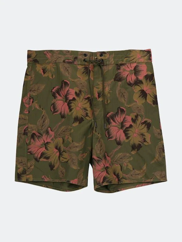 商品Ralph Lauren|Ralph Lauren Men's Green / Pink Double RL Floral Board Shorts Short,价格¥556,第1张图片