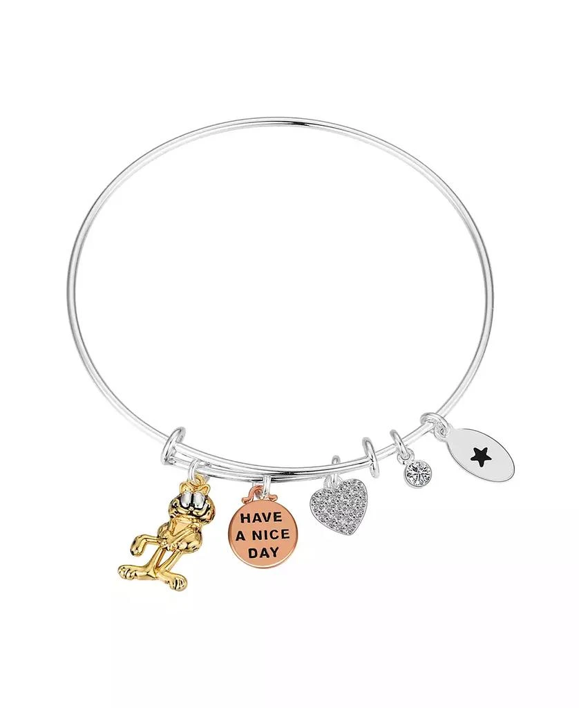 商品Unwritten|14K Gold Plated Garfield Cubic Zirconia Heart and Bezel Bracelet,价格¥67,第1张图片