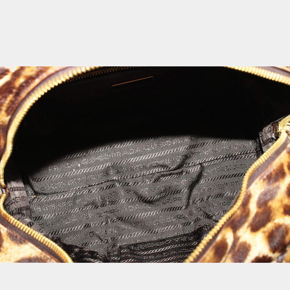 商品[二手商品] Prada|Prada Calf Hair Leopard Print Shoulder Bag,价格¥7995,第6张图片详细描述