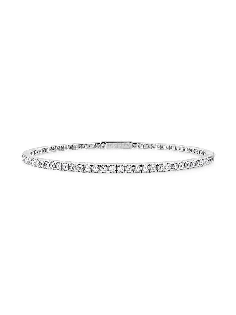 商品Saks Fifth Avenue Collection|14K White Gold & Round Lab-Grown Diamond Flexible Tennis Bangle/2.00-5.00 TCW,价格¥49396,第1张图片