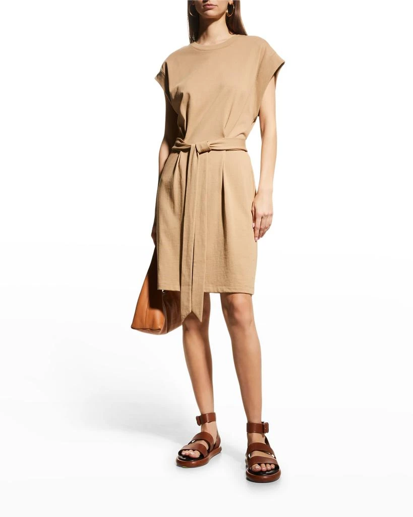 商品Vince|Short-Sleeve Tie-Waist Dress,价格¥598,第3张图片详细描述