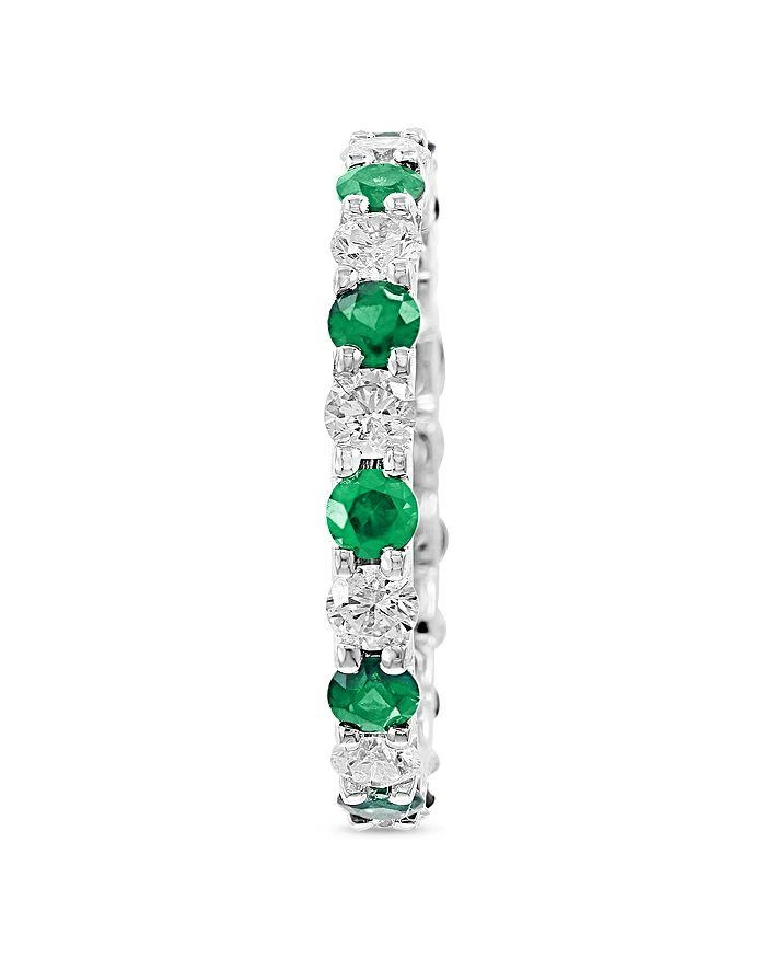 商品Bloomingdale's|Emerald & Diamond Eternity Band in 14K White Gold - Exclusive,价格¥11739,第2张图片详细描述