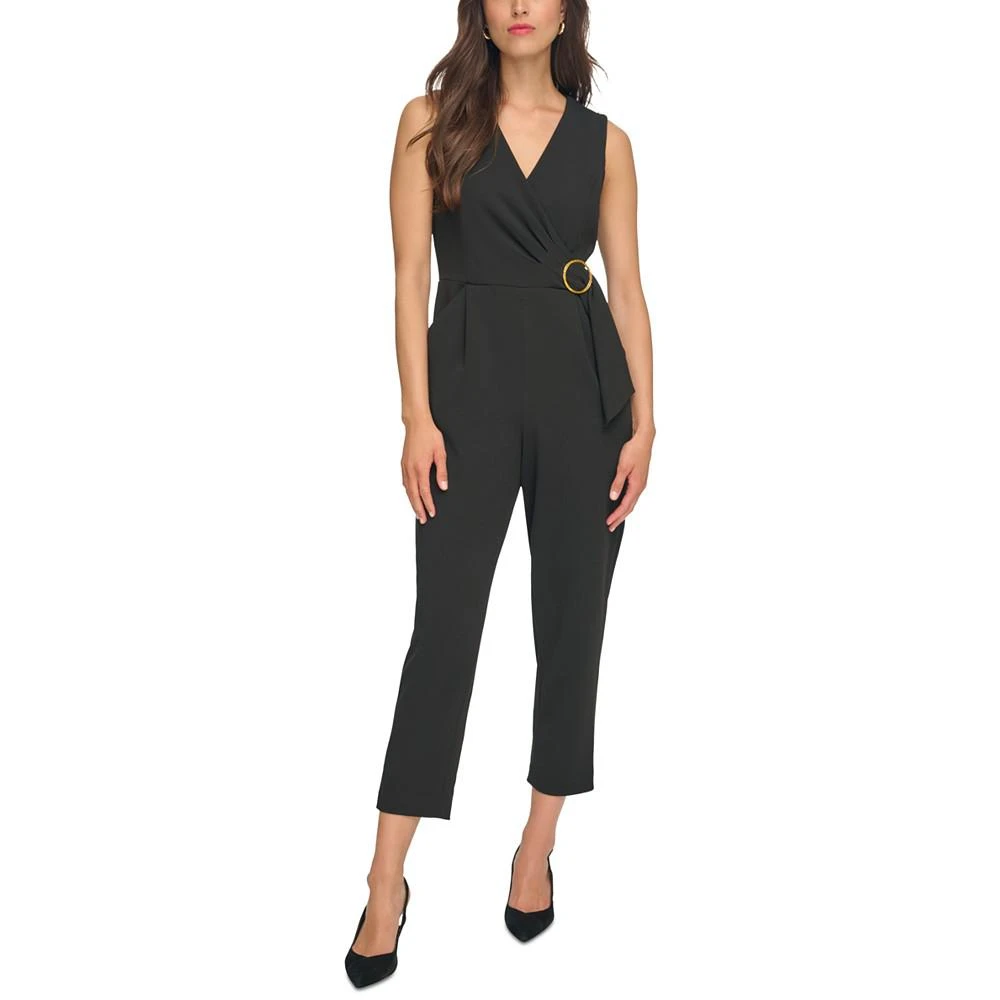 商品Calvin Klein|Women's Side-Buckle Tapered-Leg Jumpsuit,价格¥591,第1张图片