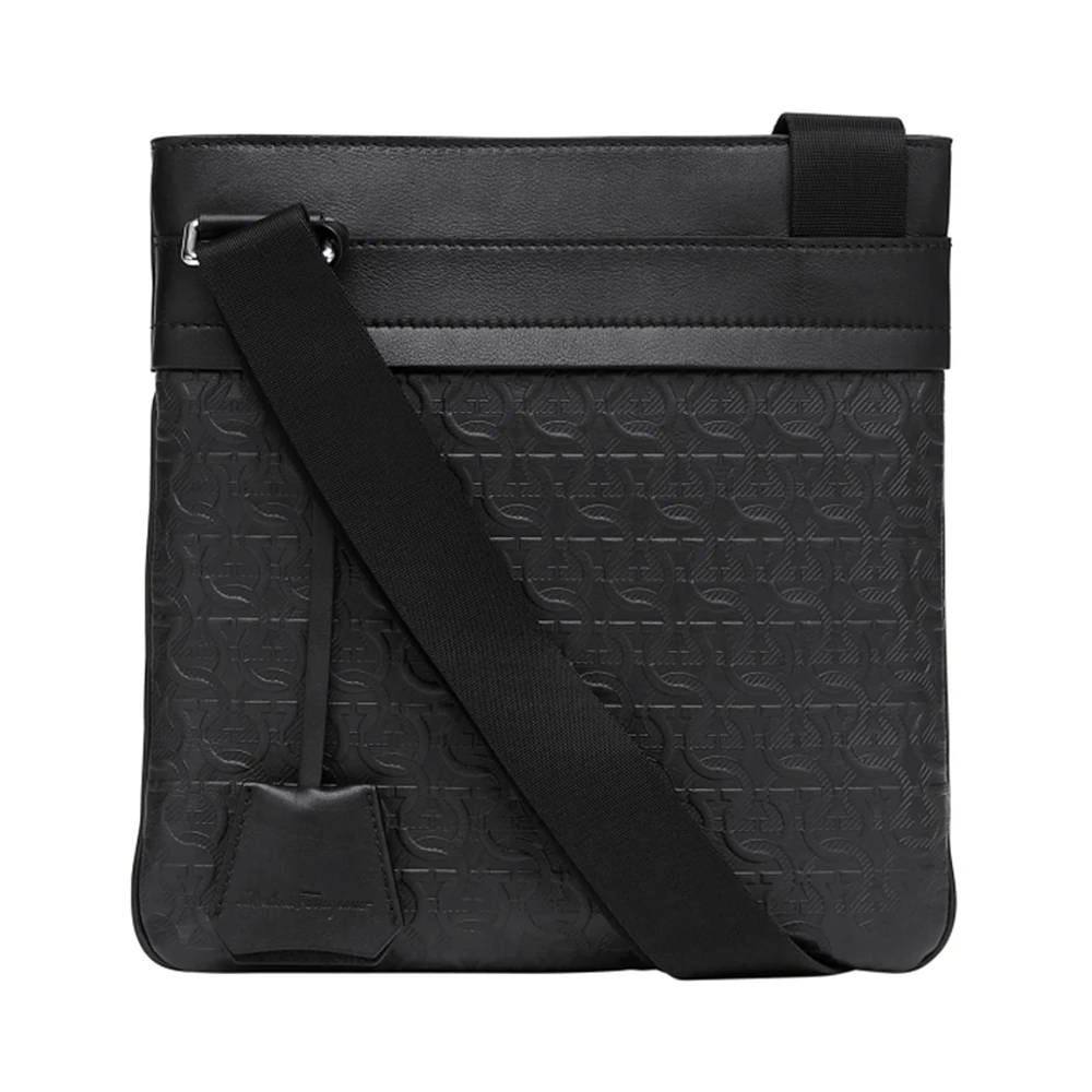 商品Salvatore Ferragamo|SALVATORE FERRAGAMO 菲拉格慕 男士黑色斜挎包 24-A426-723818,价格¥5238,第1张图片