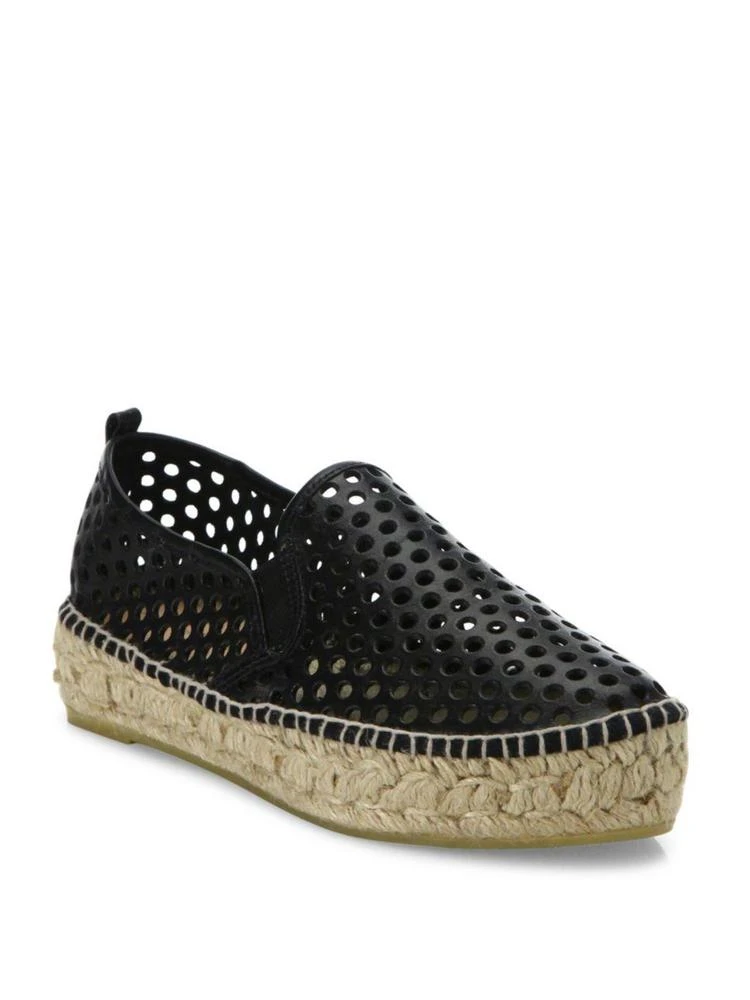 商品Loeffler Randall|Rowan Perforated Vachetta Leather Platform Espadrille Sneakers,价格¥676,第1张图片