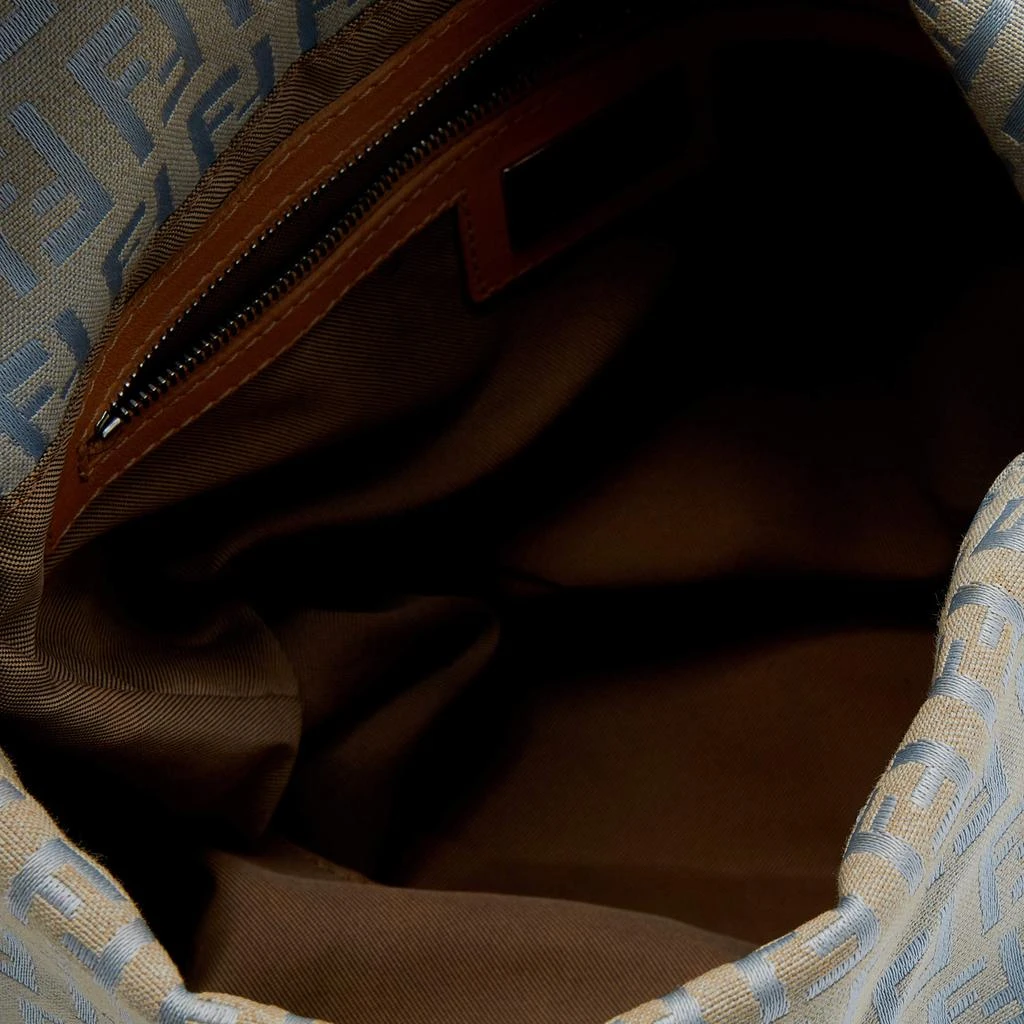 Fendi Blue/Beige Zucchino Canvas and Leather Mama Baguette Bag 商品