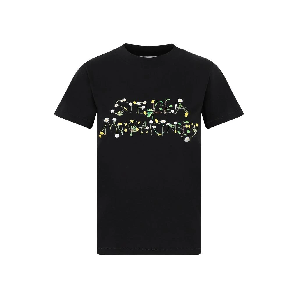 商品Stella McCartney|Stella McCartney Dandelion Logo Printed Crewneck T-Shirt,价格¥1202,第1张图片