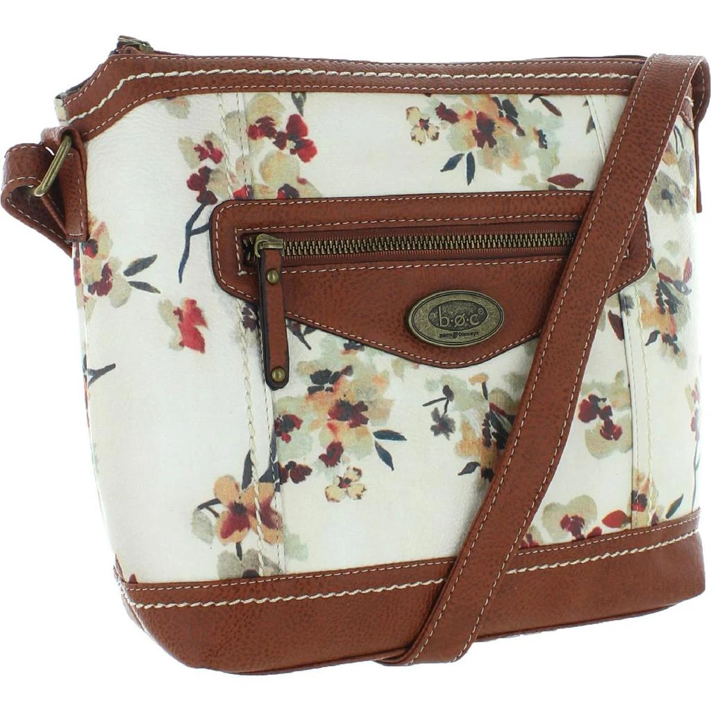 商品B.O.C. Born Concepts|B.O.C. Born Concepts Womens Mikado Faux Leather Floral Print Crossbody Handbag,价格¥152,第2张图片详细描述