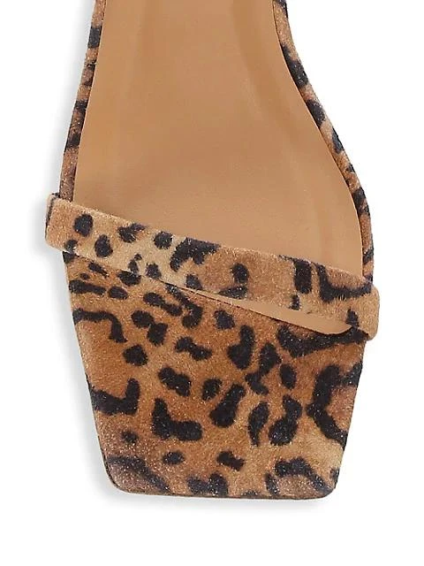 商品by FAR|Tanya Leopard-Print Suede Mules,价格¥797,第4张图片详细描述