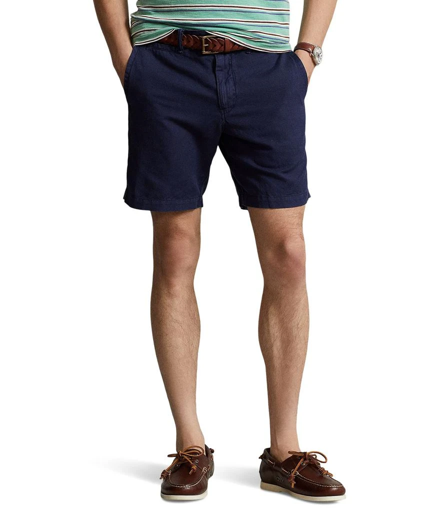 商品Ralph Lauren|8" Straight Fit Linen-Cotton Shorts,价格¥485,第1张图片