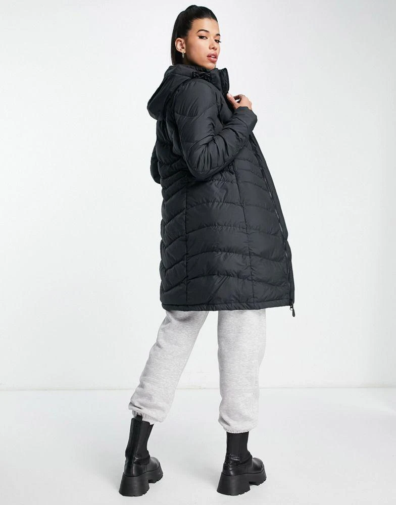 商品Jack Wolfskin|Jack Wolfskin Selenium long down puffer coat in black,价格¥1340,第2张图片详细描述