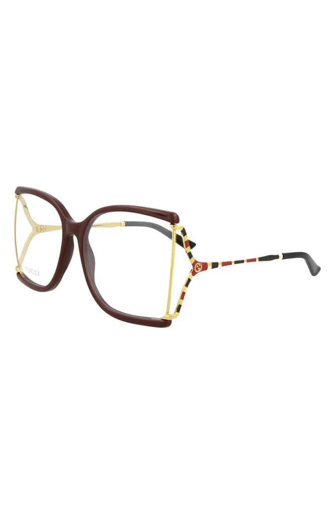 商品Gucci|60mm Oversized Novelty Optical Frames,价格¥1919,第2张图片详细描述