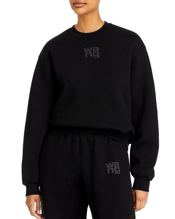 商品Alexander Wang|Essential Terry Crew Sweatshirt with Puff Paint Logo,价格¥2165,第1张图片