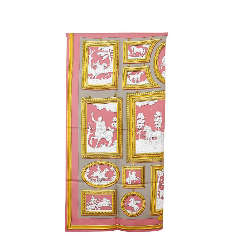 Hermes Pink Wedgwood By Philippe Ledoux Silk Scarf商品第1张图片规格展示