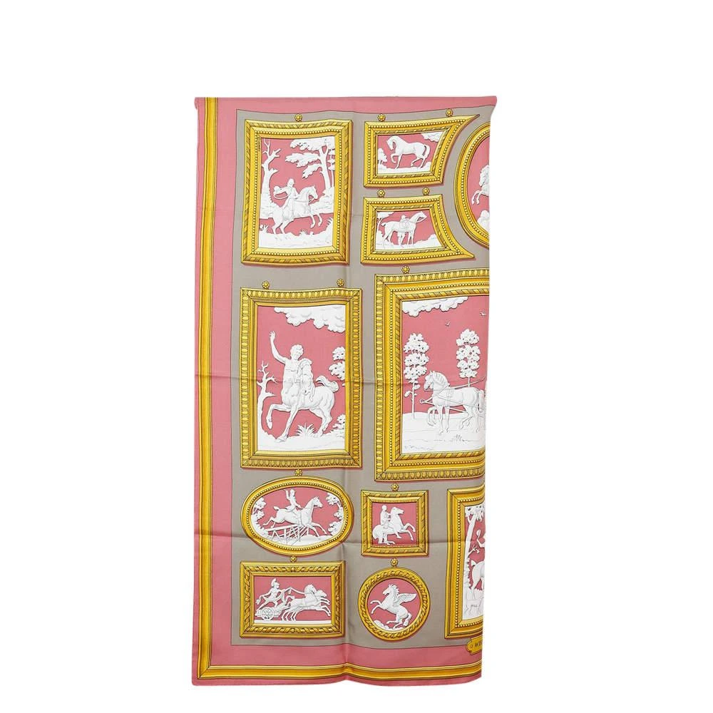 商品[二手商品] Hermes|Hermes Pink Wedgwood By Philippe Ledoux Silk Scarf,价格¥3804,第1张图片