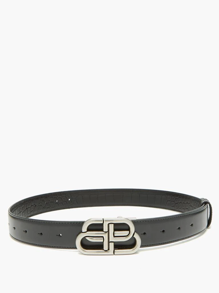 商品Balenciaga|BB-logo leather belt,价格¥4239,第4张图片详细描述