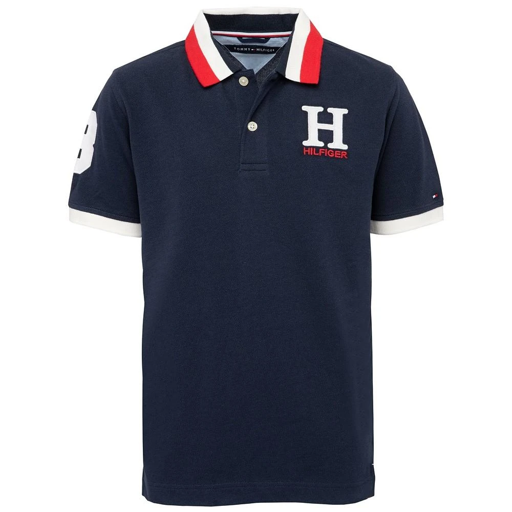Tommy Hilfiger Little Boys Striped Collar Embroidered Matt Polo 2
