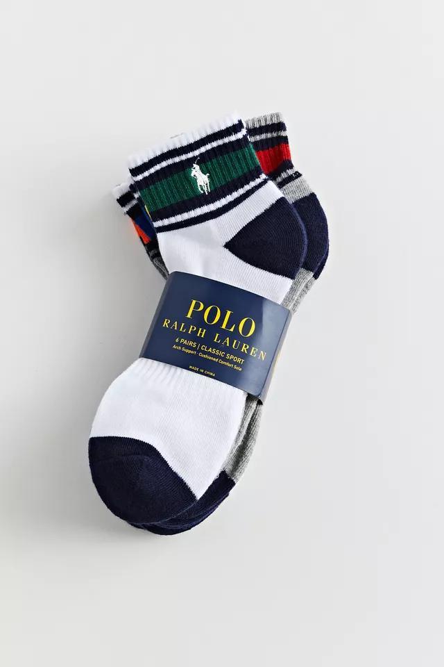 商品Ralph Lauren|Polo Ralph Lauren Multi Stripe Quarter Sock 6-Pack,价格¥214,第3张图片详细描述
