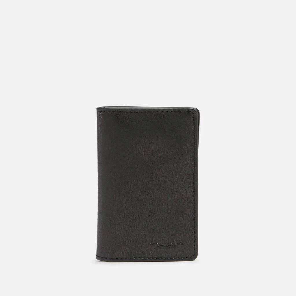 商品Coach|Coach Men's Card Wallet in Sport Calf - Black,价格¥1039,第1张图片