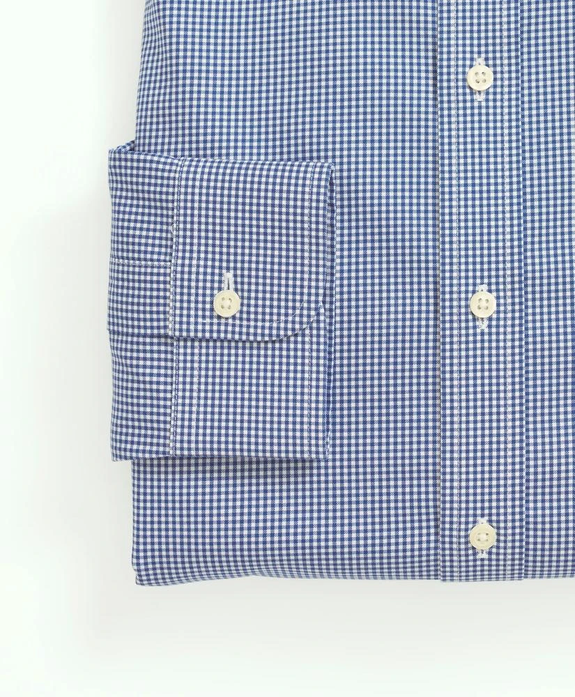 商品Brooks Brothers|Stretch Supima® Cotton Non-Iron Pinpoint Oxford Ainsley Collar, Gingham Dress Shirt,价格¥881,第4张图片详细描述