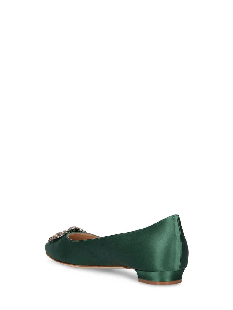 商品Manolo Blahnik|10mm Hangisi Satin Flats,价格¥6294,第3张图片详细描述