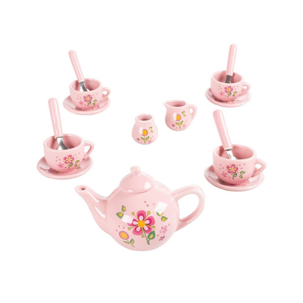 Hey Play Kids Tea Set - Mini Porcelain Tea Party - Pretend Play, 17 Piece商品第3张图片规格展示
