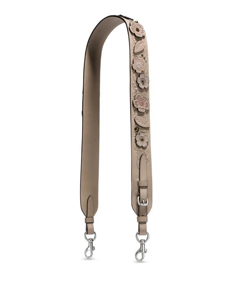 商品Coach|Novelty Strap in Glovetanned Leather with Painted Tea Rose Tooling ,价格¥851,第1张图片