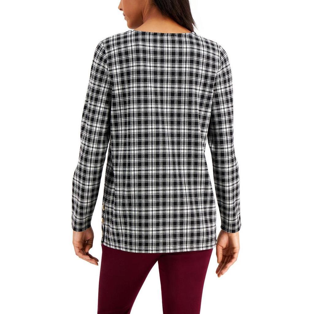 商品Tommy Hilfiger|Womens Crewneck Side Snaps Pullover Top,价格¥160,第4张图片详细描述