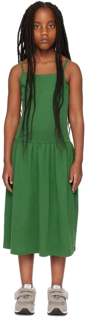 商品Gil Rodriguez|SSENSE Exclusive Kids Green Lapointe Dropwaist Dress,价格¥219,第1张图片