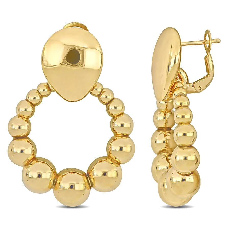 商品Amour|Beaded Open Teardrop Earrings In 14K Yellow Gold,价格¥5941,第1张图片