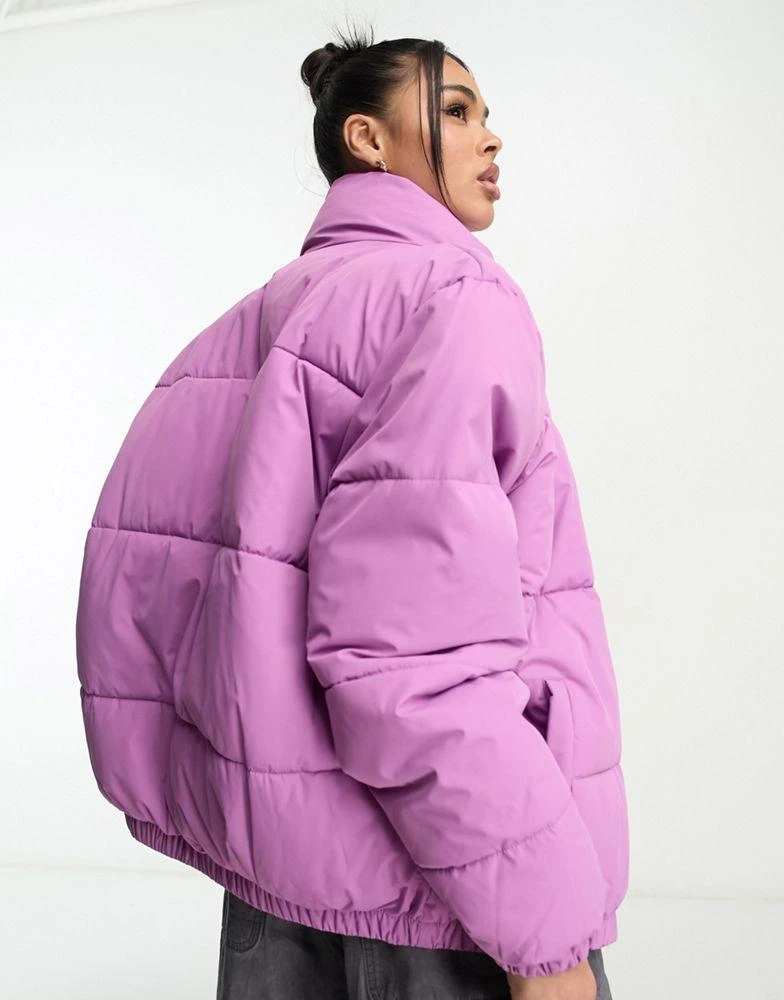 商品Fila|Fila Unisex colour blocked puffer with logo in purple,价格¥336,第4张图片详细描述