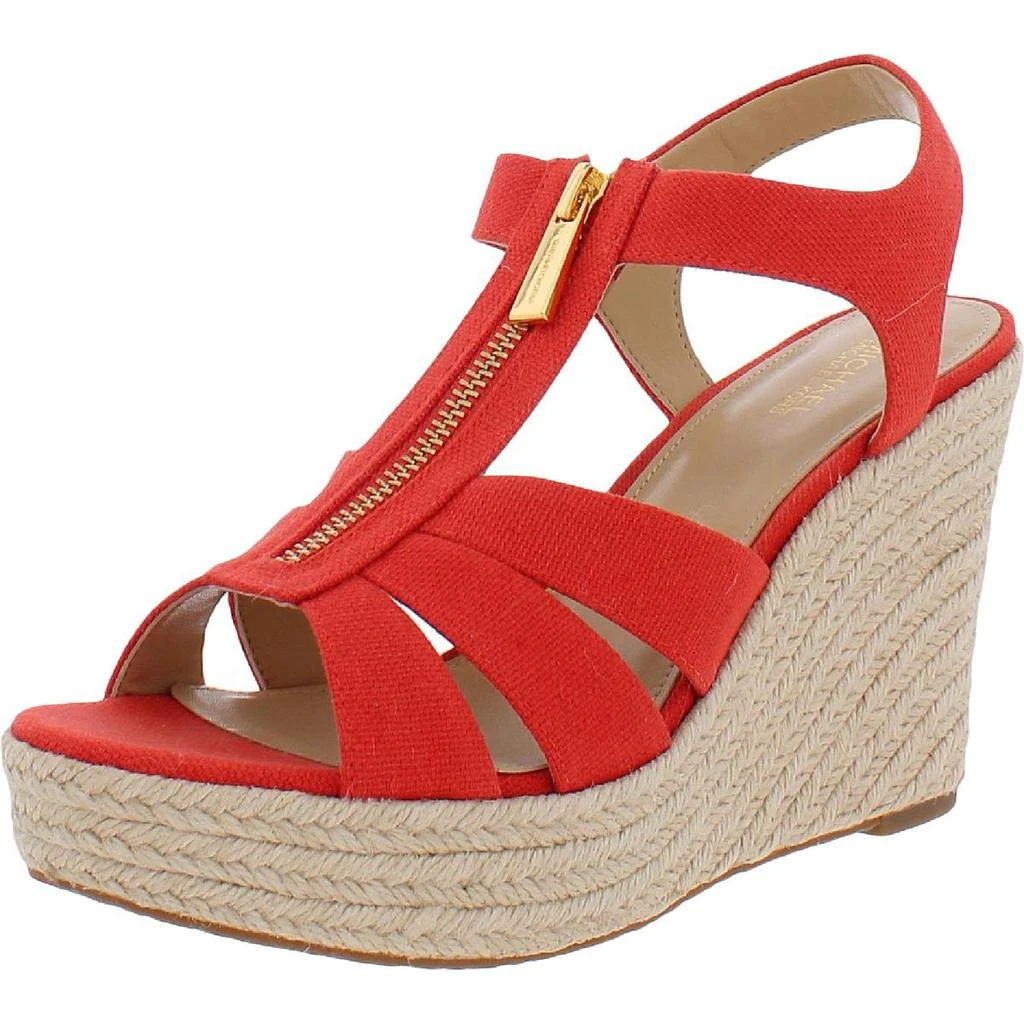 商品Michael Kors|MICHAEL Michael Kors Womens Berkley Canvas Slingback Wedge Sandals,价格¥169,第1张图片